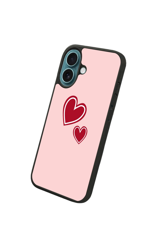 iPhone 16 Uyumlu Kalp Love Tasarımlı Glossy Premium Kılıf