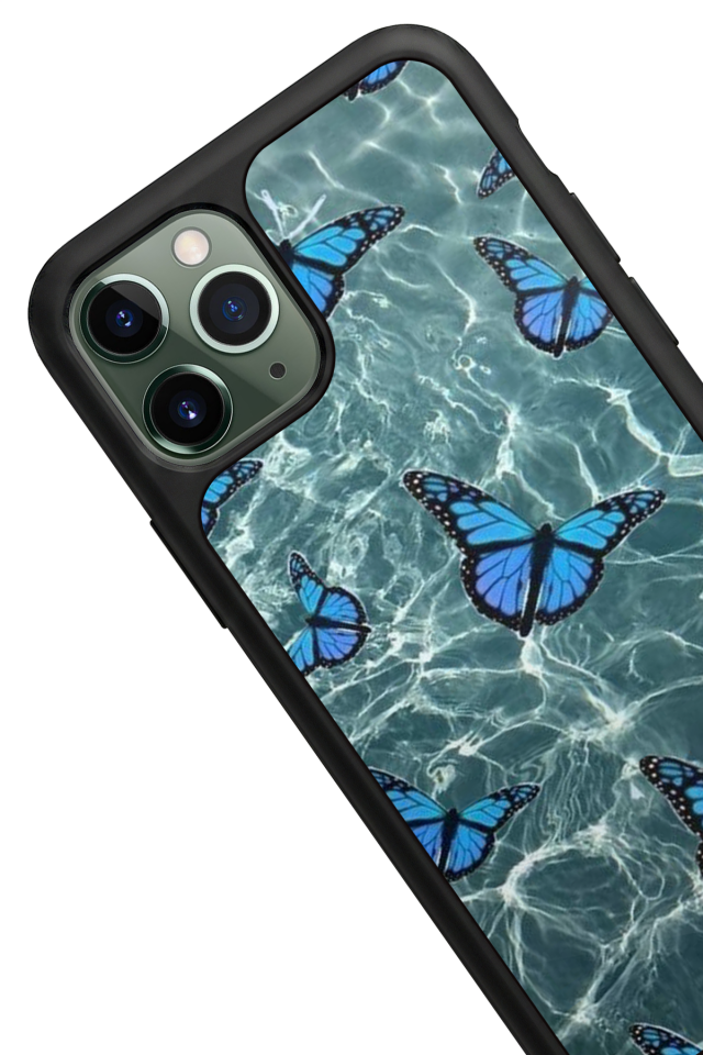 iPhone 11 Pro Uyumlu Kelebek Tasarımlı Glossy Premium Kılıf
