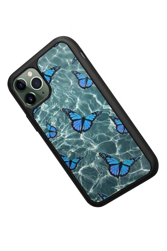 iPhone 11 Pro Uyumlu Kelebek Tasarımlı Glossy Premium Kılıf