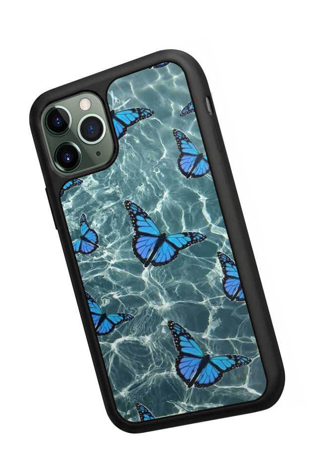 iPhone 11 Pro Uyumlu Kelebek Tasarımlı Glossy Premium Kılıf