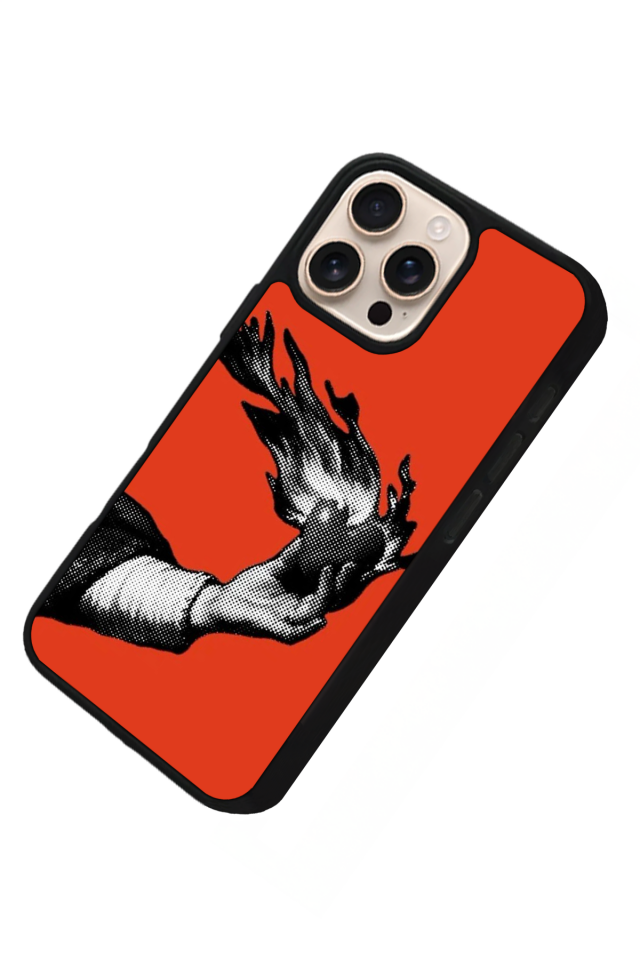 iPhone 16 Pro Uyumlu Kirmizi Tasarımlı Glossy Premium Kılıf