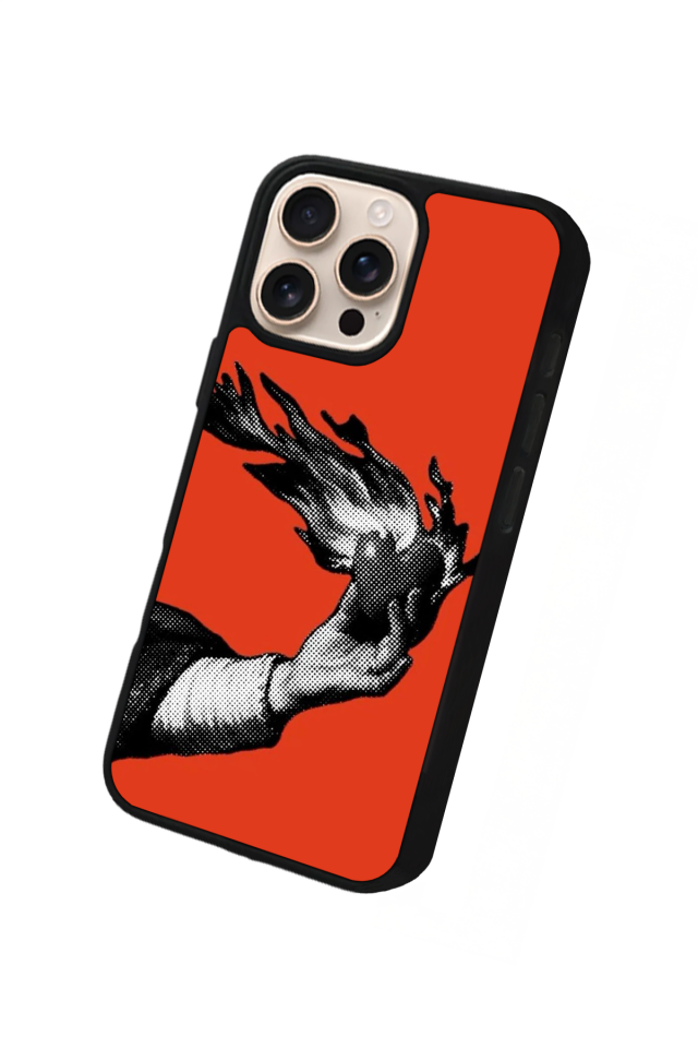 iPhone 16 Pro Uyumlu Kirmizi Tasarımlı Glossy Premium Kılıf
