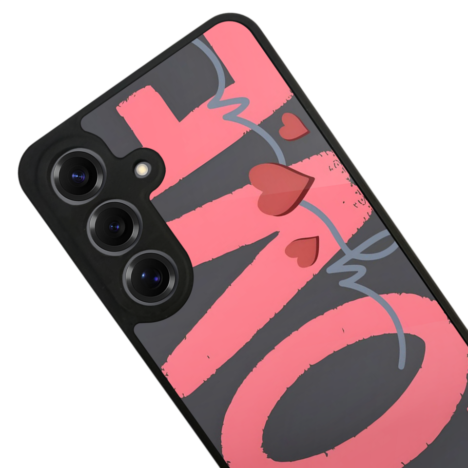 Samsung Galaxy S25 Uyumlu Love Tasarımlı Glossy Premium Kılıf