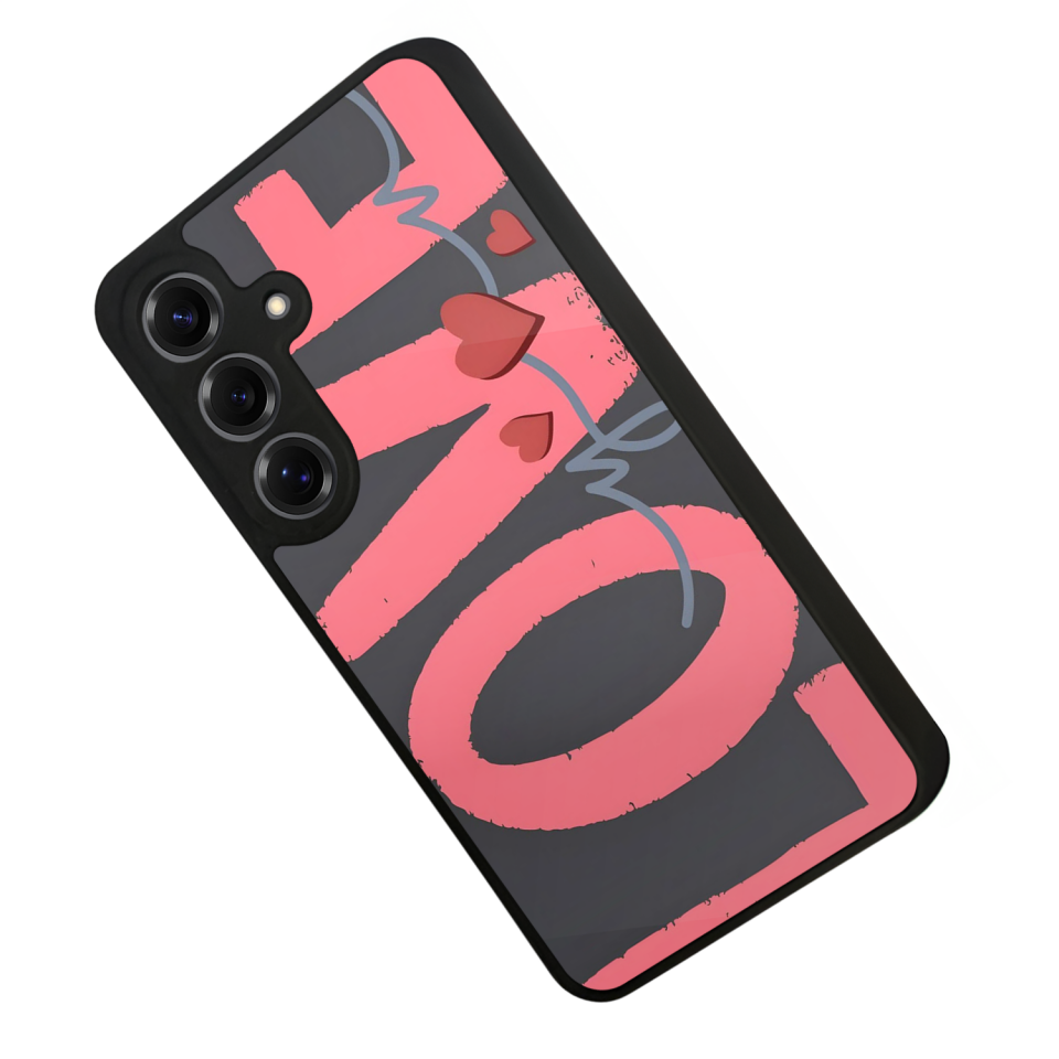 Samsung Galaxy S25 Uyumlu Love Tasarımlı Glossy Premium Kılıf