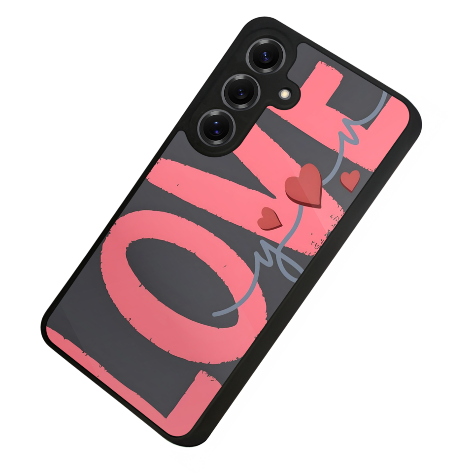 Samsung Galaxy S25 Uyumlu Love Tasarımlı Glossy Premium Kılıf