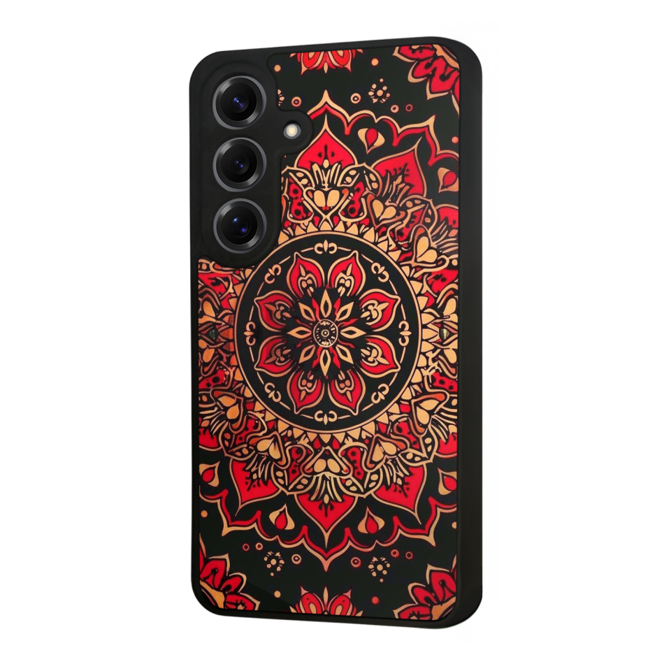 Samsung Galaxy S25 Uyumlu Mandala Tasarımlı Glossy Premium Kılıf