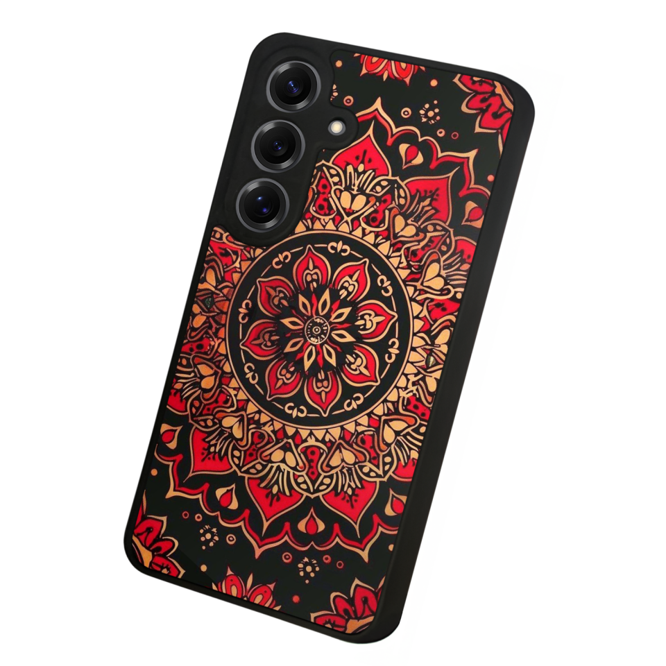 Samsung Galaxy S25 Uyumlu Mandala Tasarımlı Glossy Premium Kılıf