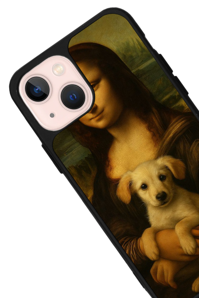 iPhone 15 Plus Uyumlu Monalisa Tasarımlı Glossy Premium Kılıf