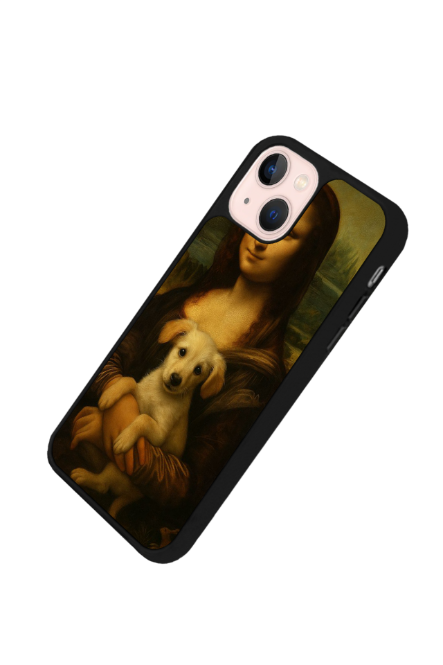 iPhone 15 Plus Uyumlu Monalisa Tasarımlı Glossy Premium Kılıf