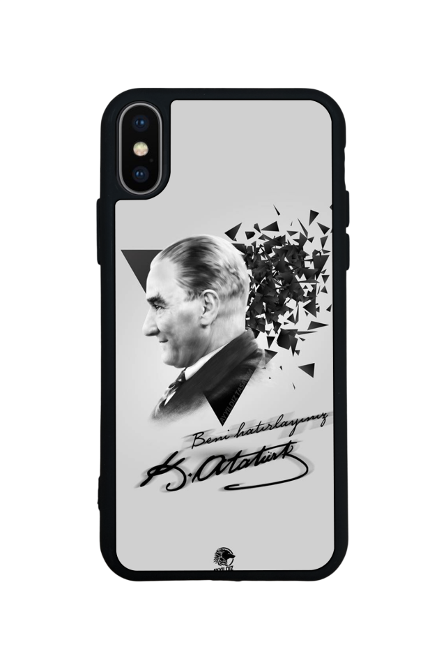 iPhone X/ XS Uyumlu Mustafa Kemal Ataturk Tasarımlı Glossy Premium Kılıf