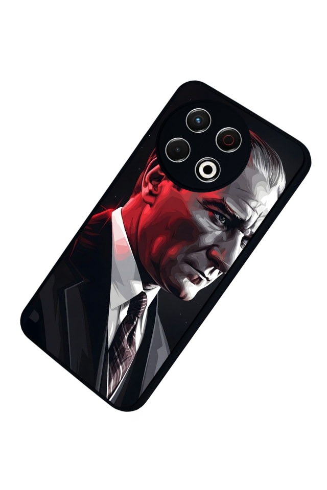 Tecno Spark 30 Pro Uyumlu Mustafa Kemal Ataturk Tasarımlı Glossy Premium Kılıf