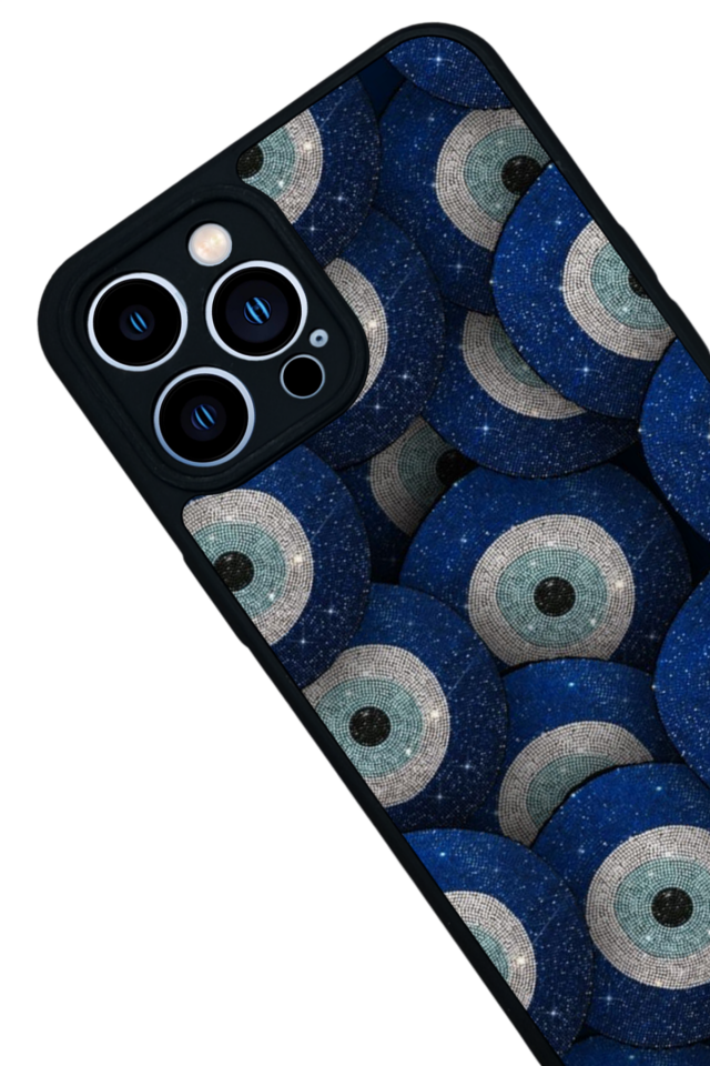 iPhone 12 Pro Max Uyumlu Nazar Tasarımlı Glossy Premium Kılıf