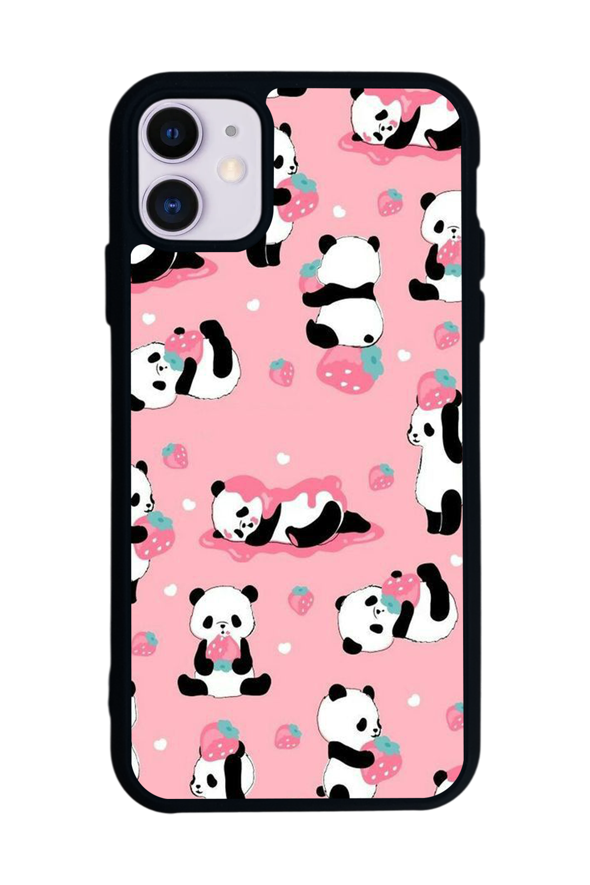 iPhone 11 Uyumlu Panda Tasarımlı Glossy Premium Kılıf