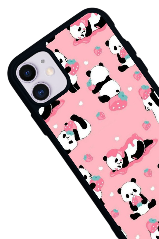 iPhone 11 Uyumlu Panda Tasarımlı Glossy Premium Kılıf