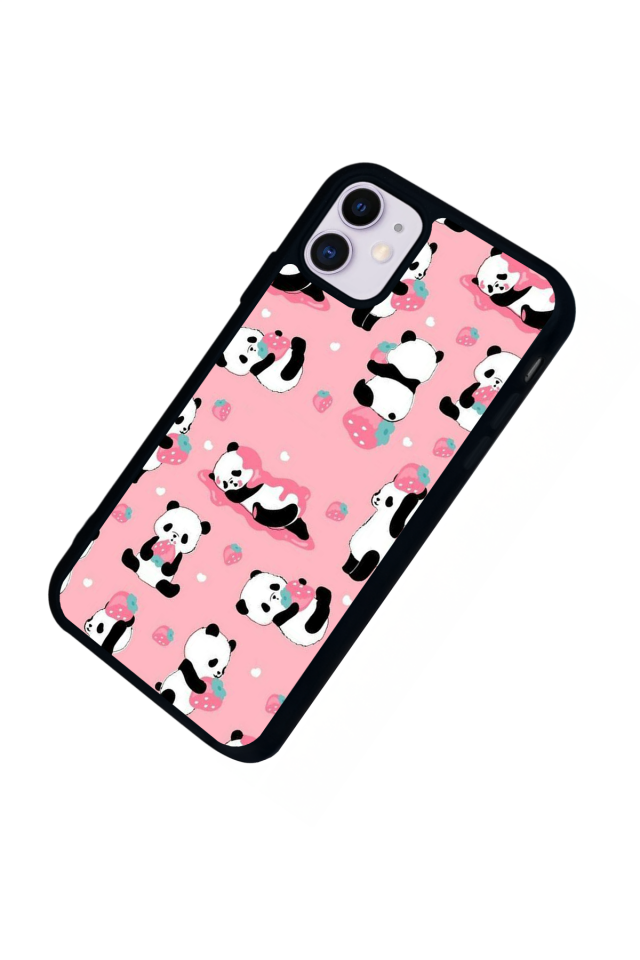 iPhone 11 Uyumlu Panda Tasarımlı Glossy Premium Kılıf
