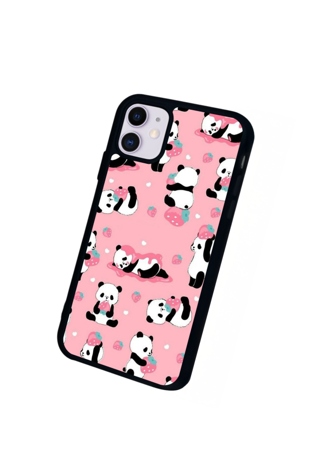 iPhone 11 Uyumlu Panda Tasarımlı Glossy Premium Kılıf