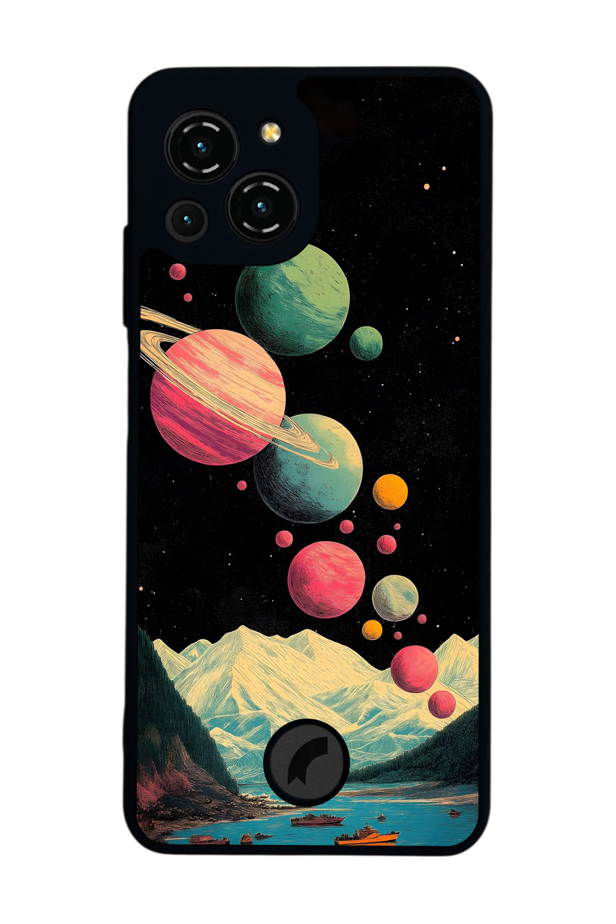 Reeder S23 Pro Max Uyumlu Uzay Tasarımlı Glossy Premium Kılıf