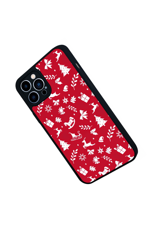 iPhone 13 Pro Max Uyumlu Yilbasi Christmas Tasarımlı Glossy Premium Kılıf