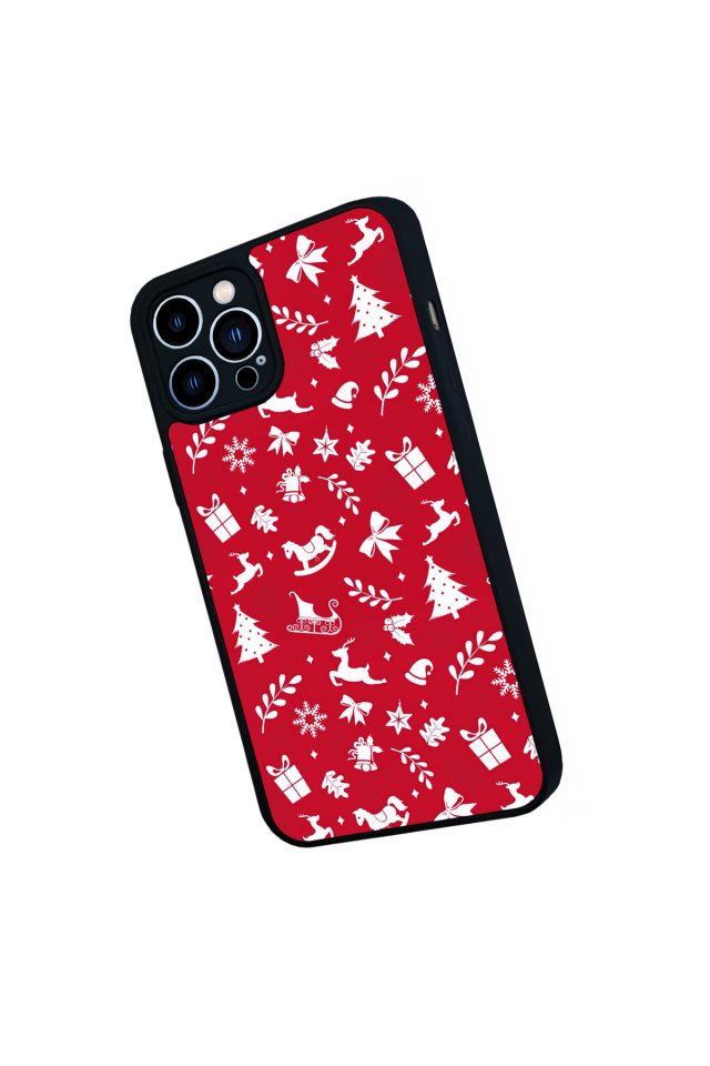 iPhone 13 Pro Max Uyumlu Yilbasi Christmas Tasarımlı Glossy Premium Kılıf