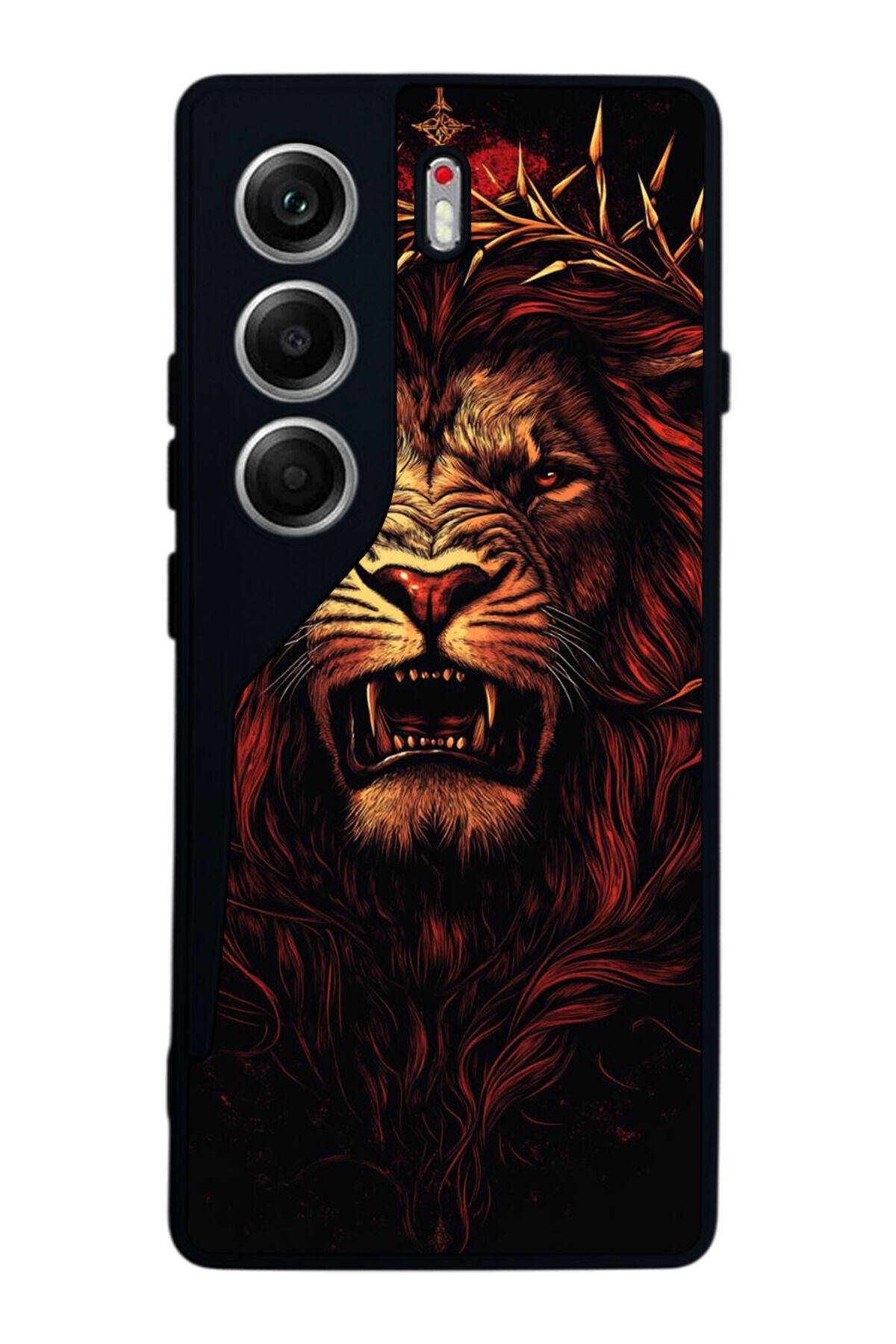 Tecno Camon 40 Uyumlu Aslan Tasarımlı Glossy Premium Kılıf