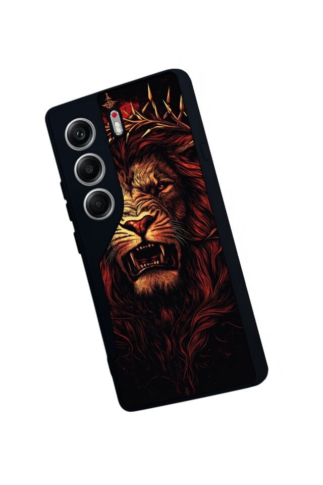 Tecno Camon 40 Uyumlu Aslan Tasarımlı Glossy Premium Kılıf