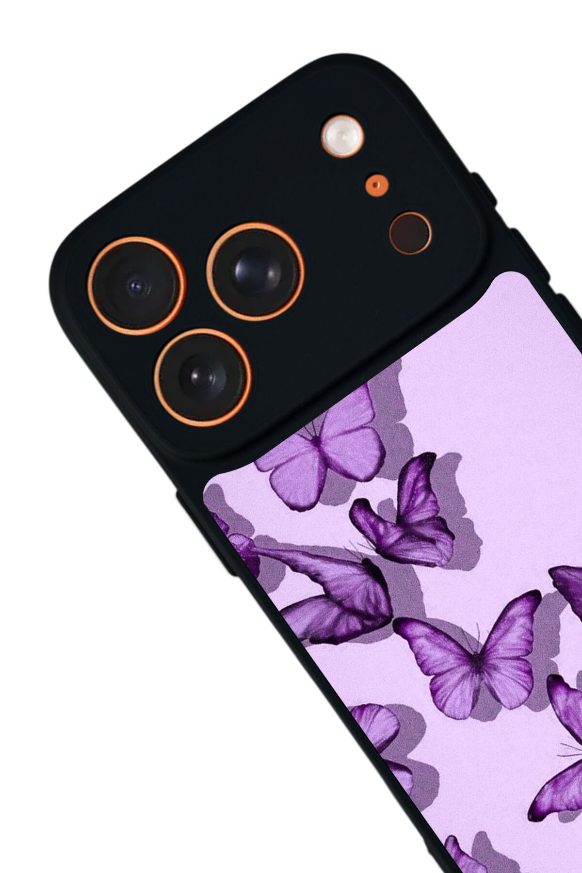 iPhone 17 Pro Max Uyumlu Kelebek Tasarımlı Glossy Premium Kılıf