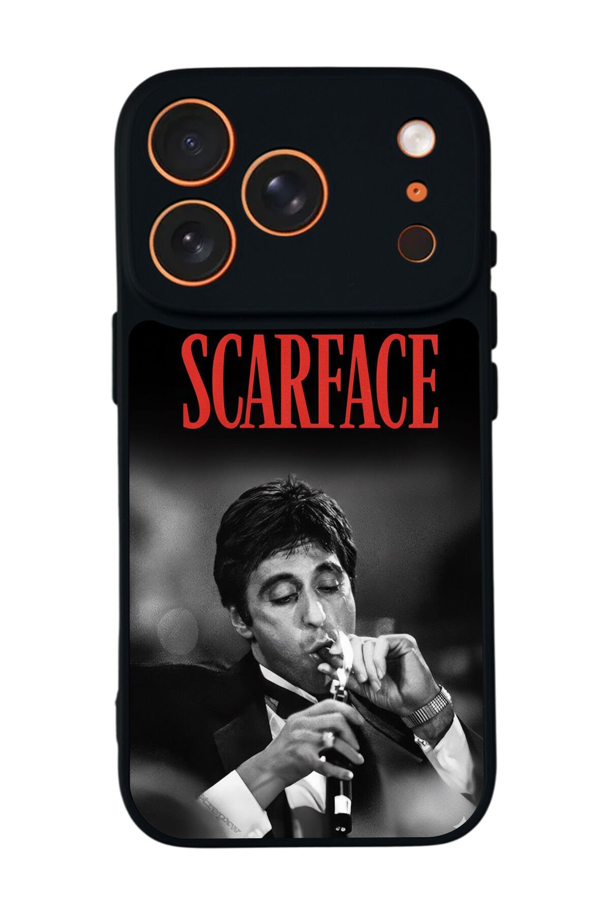 iPhone 17 Pro Uyumlu Scarface Tasarımlı Glossy Premium Kılıf