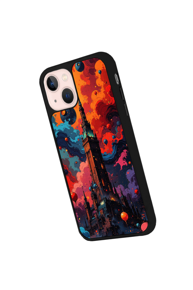 iPhone 13 Mini Uyumlu Abstract Tasarımlı Glossy Premium Kılıf