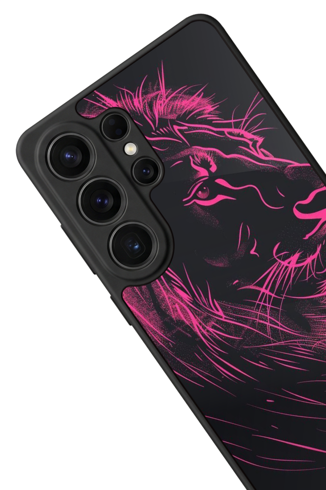 Samsung Galaxy S26 Ultra Uyumlu Aslan Tasarımlı Glossy Premium Kılıf