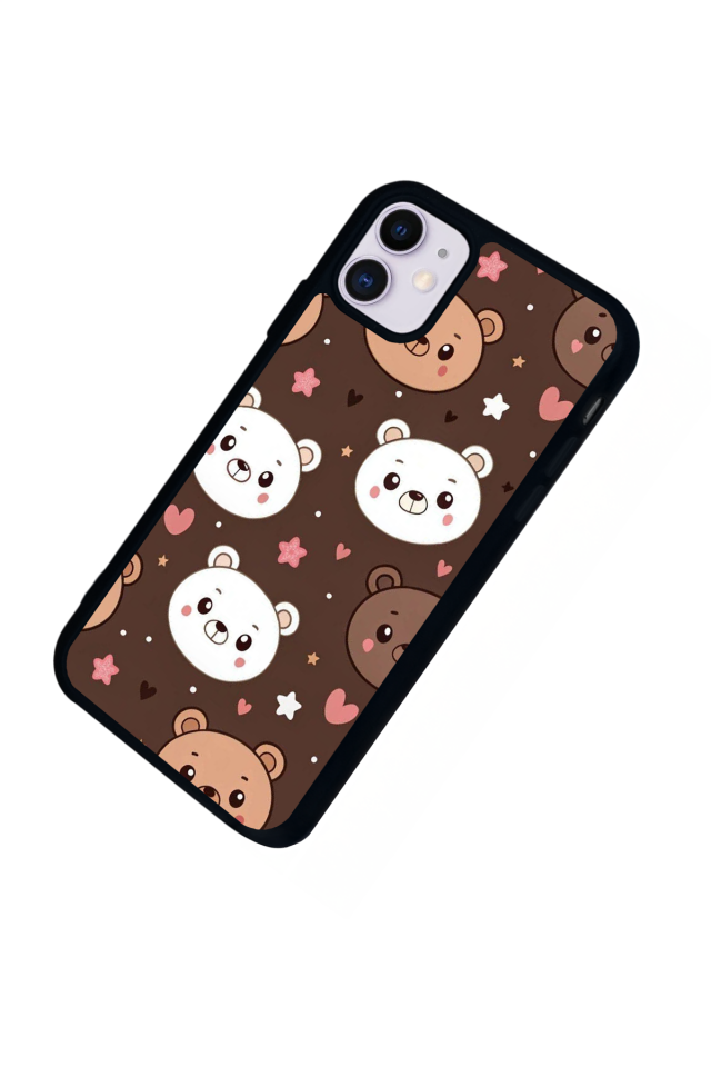 iPhone 11 Uyumlu Ayı Tasarımlı Glossy Premium Kılıf