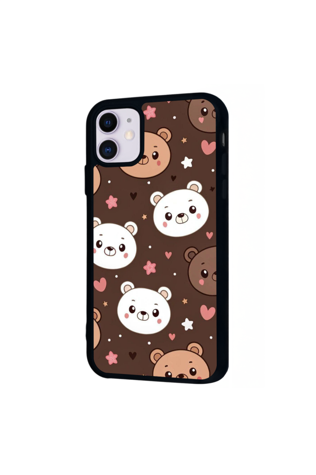 iPhone 11 Uyumlu Ayı Tasarımlı Glossy Premium Kılıf