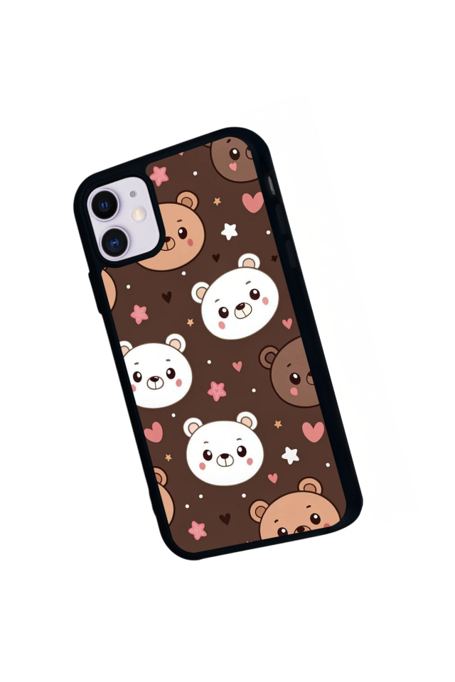 iPhone 11 Uyumlu Ayı Tasarımlı Glossy Premium Kılıf