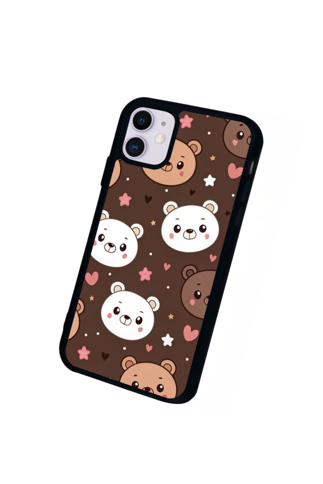 iPhone 11 Uyumlu Ayı Tasarımlı Glossy Premium Kılıf