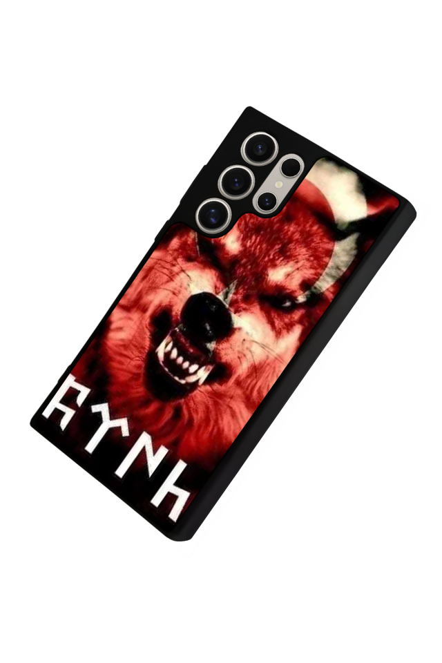 Samsung Galaxy S22 Ultra Uyumlu Bozkurt Tasarımlı Glossy Premium Kılıf