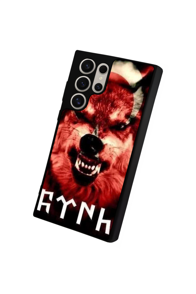 Samsung Galaxy S22 Ultra Uyumlu Bozkurt Tasarımlı Glossy Premium Kılıf