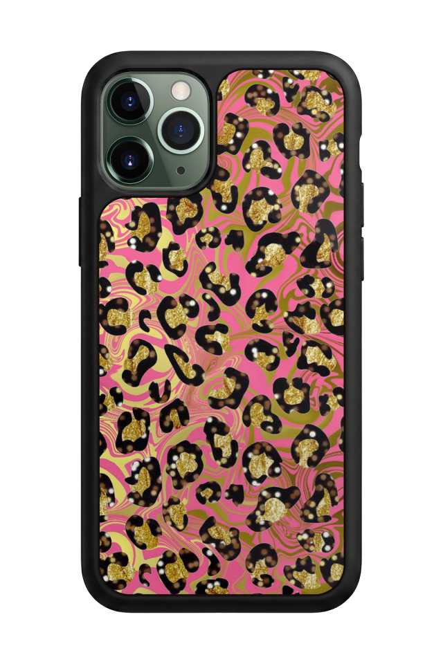 iPhone 11 Pro Max Uyumlu Hologram Leopar Tasarımlı Glossy Premium Kılıf
