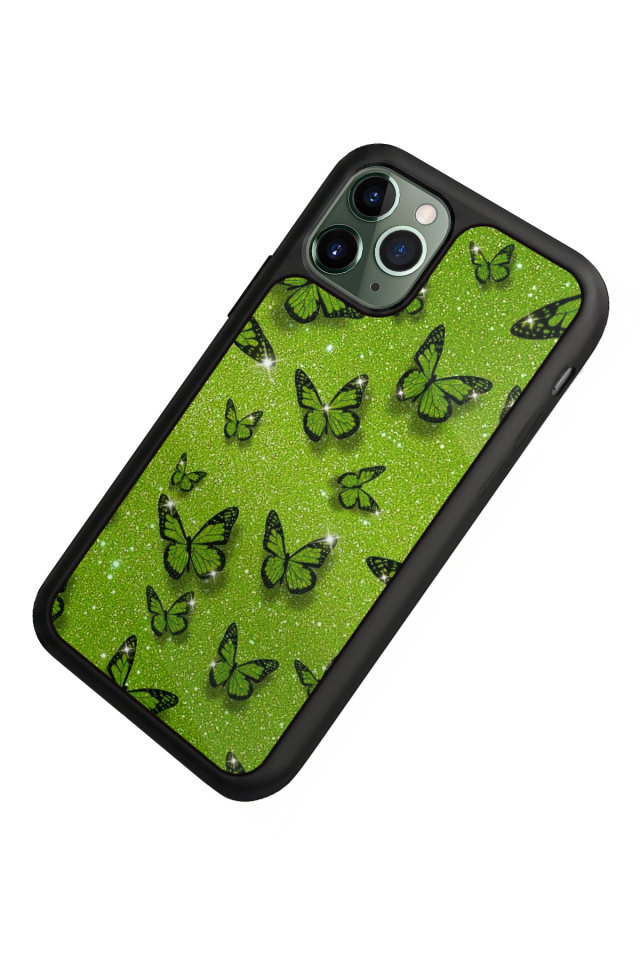 iPhone 11 Pro Uyumlu Kelebek Tasarımlı Glossy Premium Kılıf