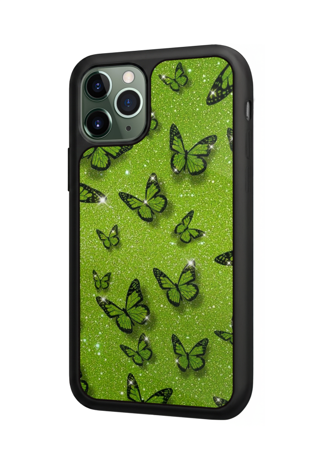 iPhone 11 Pro Uyumlu Kelebek Tasarımlı Glossy Premium Kılıf