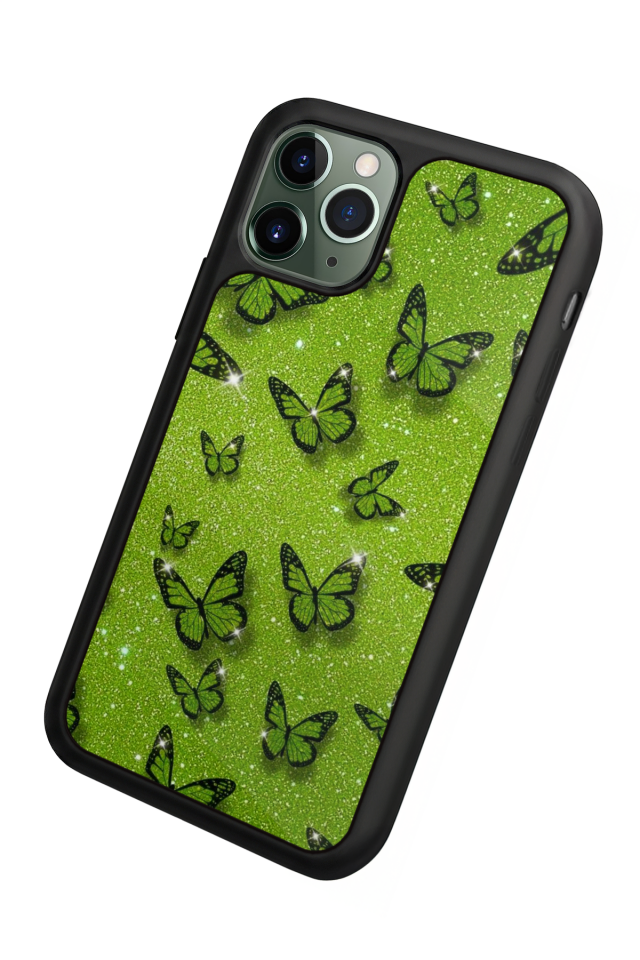 iPhone 11 Pro Uyumlu Kelebek Tasarımlı Glossy Premium Kılıf