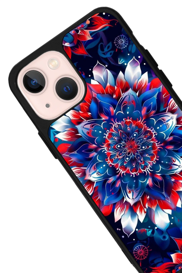 iPhone 13/14 Uyumlu Mandala Tasarımlı Glossy Premium Kılıf