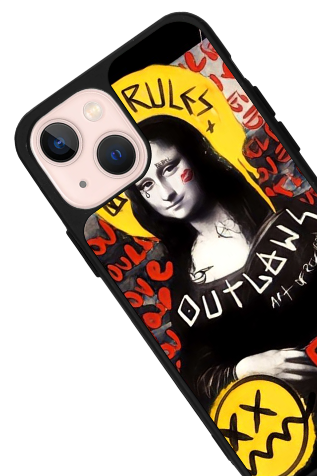 iPhone 15 Plus Uyumlu Monalisa Tasarımlı Glossy Premium Kılıf