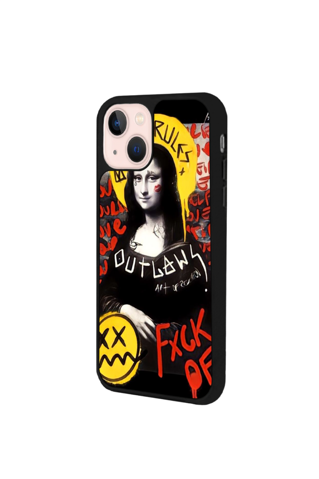 iPhone 15 Plus Uyumlu Monalisa Tasarımlı Glossy Premium Kılıf