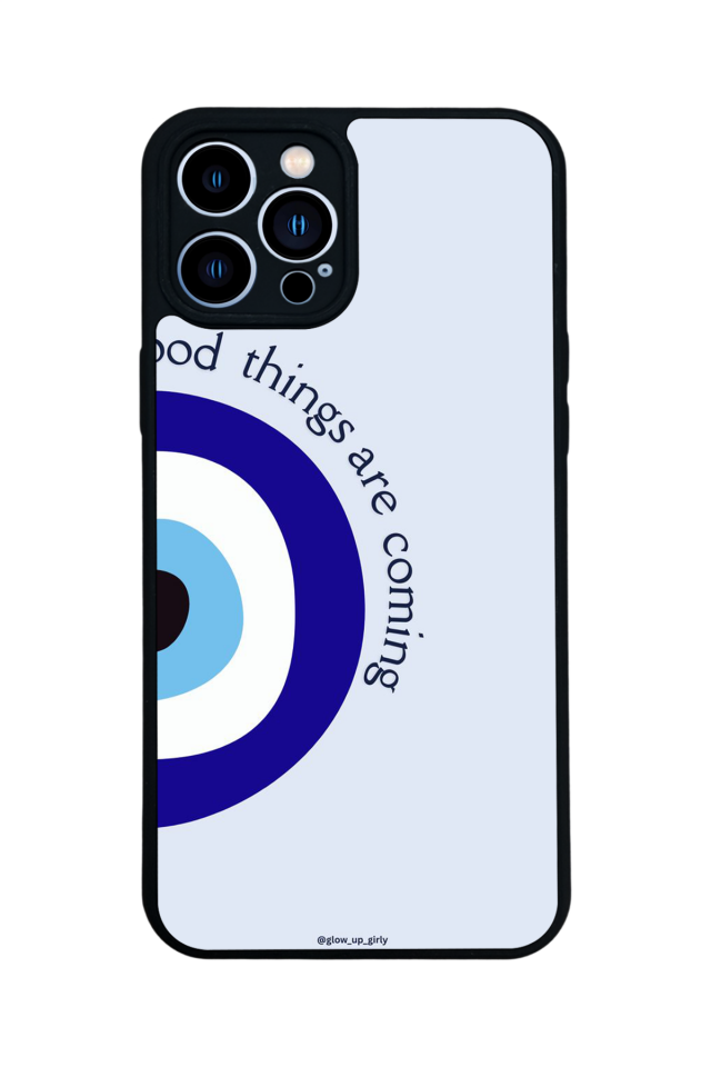 iPhone 12 Pro Max Uyumlu Nazar Tasarımlı Glossy Premium Kılıf