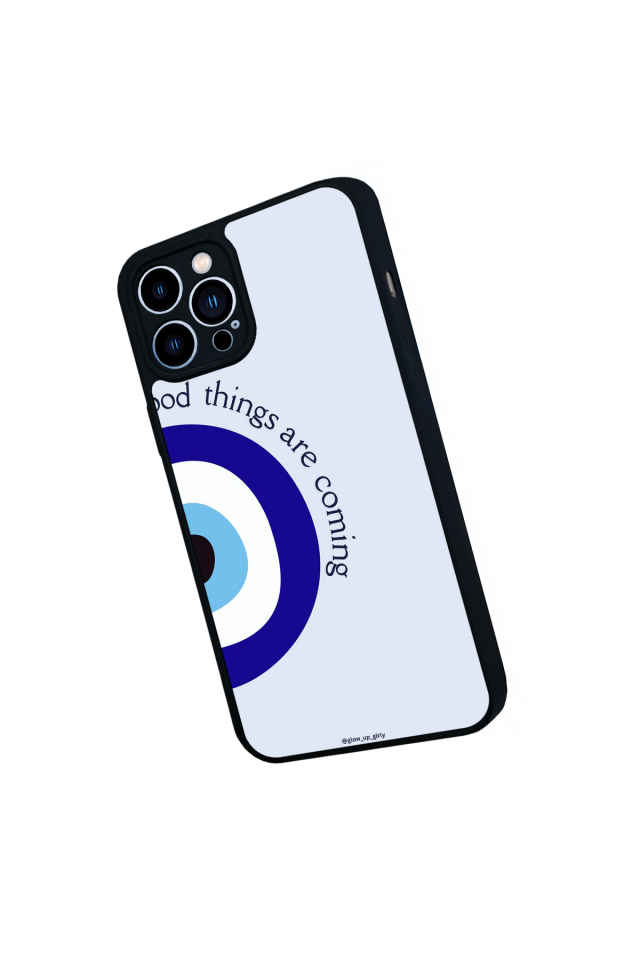 iPhone 12 Pro Max Uyumlu Nazar Tasarımlı Glossy Premium Kılıf