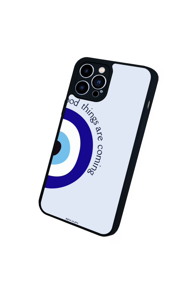 iPhone 12 Pro Max Uyumlu Nazar Tasarımlı Glossy Premium Kılıf