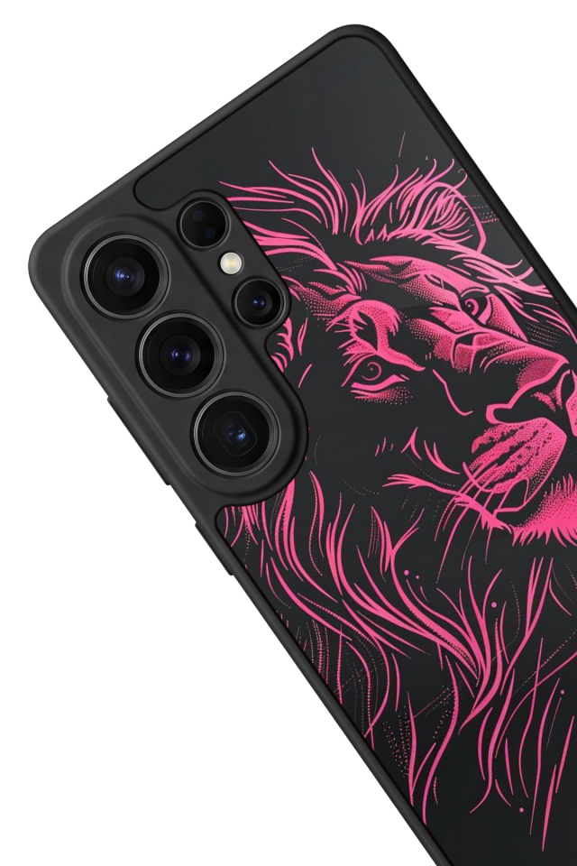 Samsung Galaxy S26 Ultra Uyumlu Aslan Tasarımlı Glossy Premium Kılıf