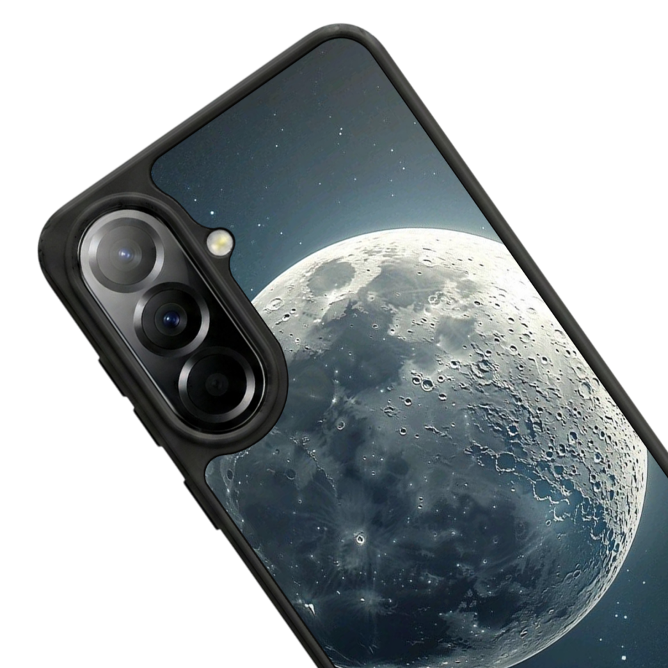 Samsung Galaxy A37 Uyumlu Ay Tasarımlı Glossy Premium Kılıf