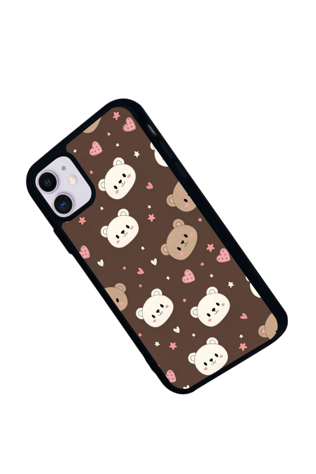 iPhone 11 Uyumlu Ayı Tasarımlı Glossy Premium Kılıf