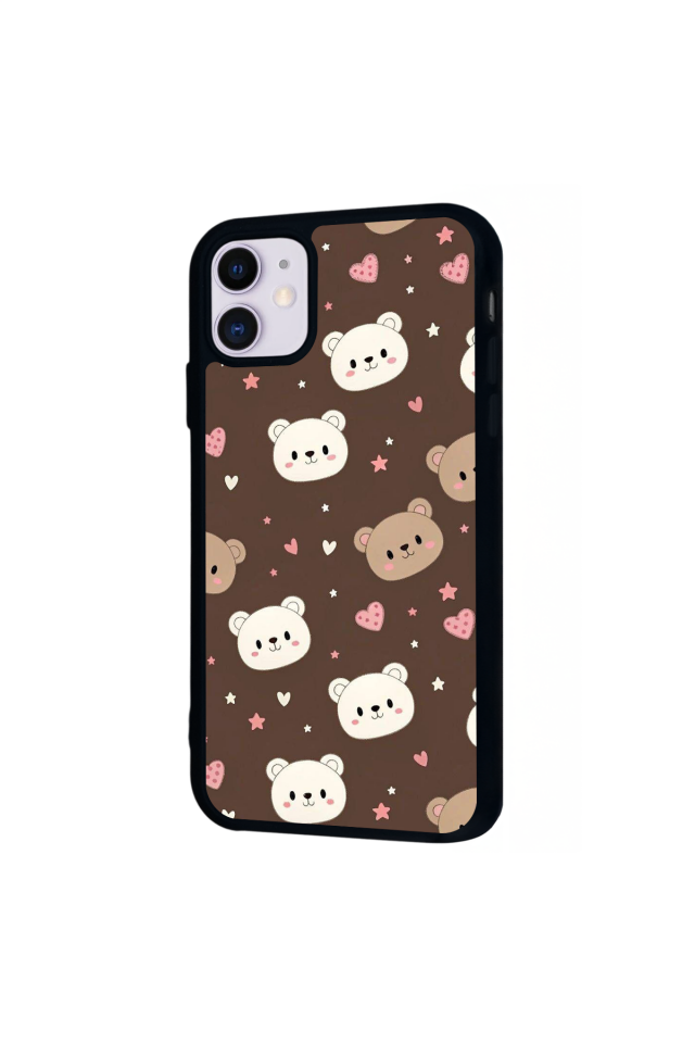 iPhone 11 Uyumlu Ayı Tasarımlı Glossy Premium Kılıf