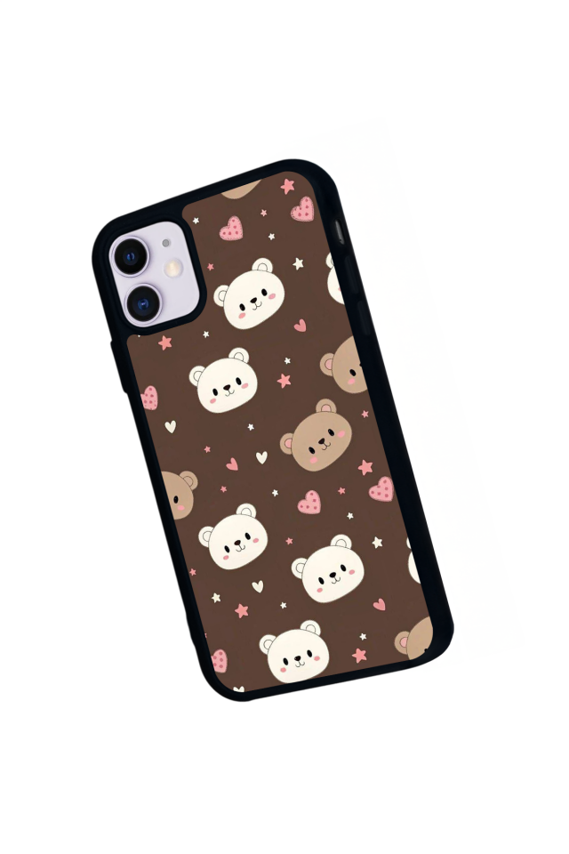 iPhone 11 Uyumlu Ayı Tasarımlı Glossy Premium Kılıf